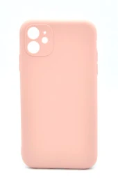iPhone 11 Uyumlu Düz Renk Esnek Yumuşak Silikon Kılıf  Rubber Pembe thumbnail 1