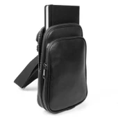 Lederax Hakiki Deri Çapraz Omuz Çantası Çift Taraf Askılı Bodybag - 7