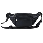 Lederax %100 Hakiki Deri Freebag Bel Çantası Siyah - 3