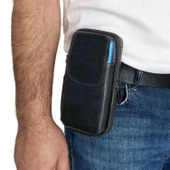 Lederax Erkek Hakiki Deri Telefon Bölmeli Bel Ve Göğüs Çantası - 1