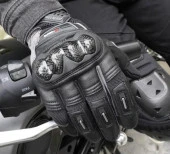 One's Again MG08 Karbon Korumalı Yazlık Uzun Parmaklı Motosiklet Eldiveni Siyah XXL Beden - 2