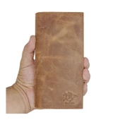 Lederax Eskitme Hakiki Deri Mıknatıslı Telefon Bölmeli Portföy Cüzdan thumbnail 3