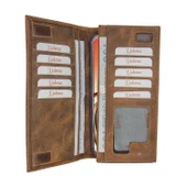 Lederax Eskitme Hakiki Deri Mıknatıslı Telefon Bölmeli Portföy Cüzdan thumbnail 9