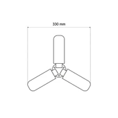 WONDEKS 36W ÜÇ YAPRAK PERVANE LED AMPUL GÜNIŞIĞI - 2