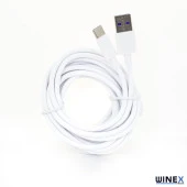 Winex Samsung Galaxy Z Flip 5 İle Uyumlu 3A 45W UsbA to Type-C 3Metre Data ve Hızlı Şarj Kablosu - 2