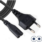 Işıldak Radyo Teyp Elektrik Kablosu Güç Kablosu Notebook Laptop Adaptör 2 Oluklu Çift Girişli 220V - 1