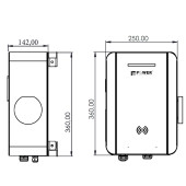 PWR33 HOME-EVC-11 kW WALLBOX - 5 MT KABLO ÇIKIŞLI ELEKTRİKLİ ARAÇ ŞARJ CİHAZI - 7