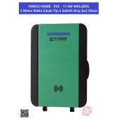PWR33 HOME-EVC-11 kW WALLBOX - 5 MT KABLO ÇIKIŞLI ELEKTRİKLİ ARAÇ ŞARJ CİHAZI - 11