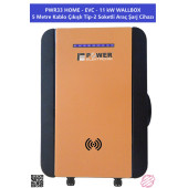 PWR33 HOME-EVC-11 kW WALLBOX - 5 MT KABLO ÇIKIŞLI ELEKTRİKLİ ARAÇ ŞARJ CİHAZI - 12