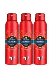 Old Spıce Captain Deodorant Sprey 150 ml 3 Adet - 1