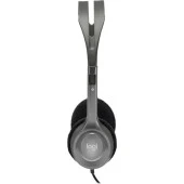 Logitech H110 Kablolu Stereo Kulaklık - Gri thumbnail 2