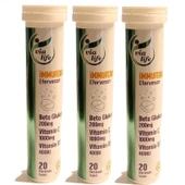 İmmuferon Beta Glucan 200mg, Vitamin C 1000mg, D3, Çinko, Karamürver 20 Efervesan - 3'lü thumbnail 2