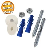 Alafranga Oturma Tuvalet Taşı Montaj Vidası Tüm Modeller İle Uyumlu Çift Taraflı Dişli thumbnail 1