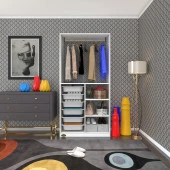 Kenzlife giysi dolabı yalın crd 180*090*30 kapaksız arkalıksız 6 sepetli thumbnail 1