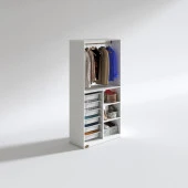 Kenzlife giysi dolabı yalın crd 180*090*30 kapaksız arkalıksız 6 sepetli thumbnail 2