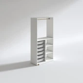 Kenzlife giysi dolabı yalın crd 180*090*30 kapaksız arkalıksız 6 sepetli thumbnail 3