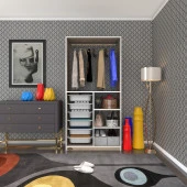 Kenzlife giysi dolabı yalın crd 180*090*30 kapaksız arkalıksız 6 sepetli thumbnail 1