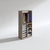 Kenzlife giysi dolabı yalın crd 180*090*30 kapaksız arkalıksız 6 sepetli thumbnail 2