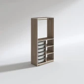 Kenzlife giysi dolabı yalın crd 180*090*30 kapaksız arkalıksız 6 sepetli thumbnail 3