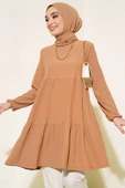 Kol Lastikli Tunik Camel thumbnail 1