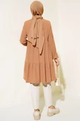 Kol Lastikli Tunik Camel thumbnail 3