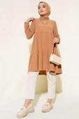 Kol Lastikli Tunik Camel thumbnail 2
