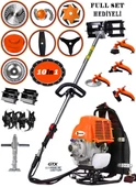 Wackcer Pro Alman W-9000 Stc Motor 10 In 1 Sırt Tipi Tırpan Toprak Eşeleme Akrobat Çapa Aparatı - 1