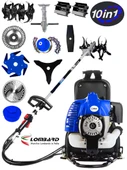 Lombard İtalia 543 LB TURBO 10 İn 1 Sırt Tipi Ot Çim Biçme Tırpanı + Toprak Eşeleme+ Akrobat Çapa Aparatı - 4