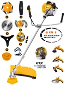 Wacker Pro Germany WS-5900 FULL Set 8 İn 1 Yan Tipi Benzinli Motorlu Ot Çalı Tırpanı Çim Biçme Makinesi - 1