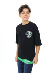 Erkek Çocuk Garni Detaylı Baskılı T-Shirt 9-14 Yaş Lx7083 - 8