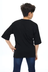 Erkek Çocuk Garni Detaylı Baskılı T-Shirt 9-14 Yaş Lx7083 - 11