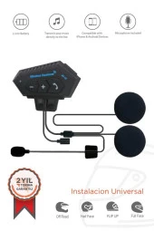 Intercom Bt12 Bluetooth Motosiklet Kask Kulaklığı - 1