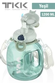 TKK VVA1200 ML Çift Kullanım Pipetli/Rahat içim Bpa İçermeyen Askılı Tritan Su Matarası FFTKK1002-1200ML - 3