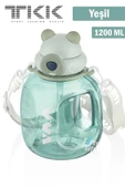 TKK VVA1200 ML Çift Kullanım Pipetli/Rahat içim Bpa İçermeyen Askılı Tritan Su Matarası FFTKK1002-1200ML - 2