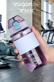 TKK 500 ML Kalın Isırılamaz Pipetli Bpa İçermeyen Taşıma Kulplu Tritan Su Matarası FFTKK1003-500ML - 7