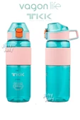 TKK 700 ML Kalın Isırılamaz Pipetli Bpa İçermeyen Taşıma Kulplu Tritan Su Matarası FFTKK1003-700ML - 12