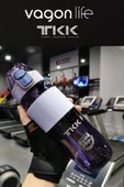 TKK 700 ML Kalın Isırılamaz Pipetli Bpa İçermeyen Taşıma Kulplu Tritan Su Matarası FFTKK1003-700ML - 6