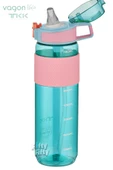 TKK 800 ML Kalın Isırılamaz Pipetli Bpa İçermeyen Taşıma Kulplu Tritan Su Matarası FFTKK1003-800ML - 9