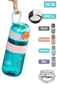 TKK 550 ML Pipetli Bpa İçermeyen Taşıma Kulplu Tritan Su Matarası FFTKK1016-550MLPipetli - 10