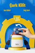 TKK 600 ML Çelik Su Matarası Çift Kullanım Pipetli/Rahat İçim 12 Saat Sıcak/24 Saat Soğuk Termos -2029-600ml - 6