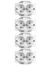 Viko Linnera İkili Topraklı Priz Beyaz 90440056 (Çerçeve Dahil) (4 Adet) thumbnail 1