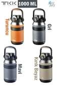 TKK 1000 ML Profesyonel Kamp Matarası/Çelik Termos Çift Kullanım Pipetli/Rahat İçim 12/24 Yalıtım -20311000 - 11