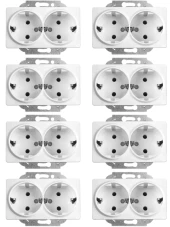 Viko Linnera İkili Topraklı Priz Beyaz 90440056 (Çerçeve Dahil) (8 Adet) thumbnail 1