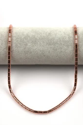 Rose Renkli Hematit Dizi 4 x 6 mm Silindir Kesim thumbnail 2