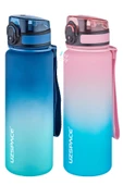 Uzspace 2'li Tritan Matara Seti 500 ml Çift Renk Softtouch FF Collection Tritan Su Matarası - 6