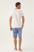 Rolypoly Erkek Bermuda Krem Pijama Takımı 3373 - 3
