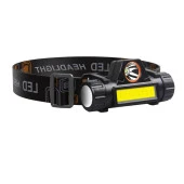 Şarjlı Kafa Lambası Bisiklet Reflektörü Ledli Kamp Kafa Feneri El Feneri 2 Modlu Mıknatıslı thumbnail 4