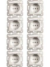 Viko Linnera Topraklı Çoçuk Korumalı Kapaklı Priz Beyaz 90440012 (Çerçeve Dahil) (8 Adet) thumbnail 1