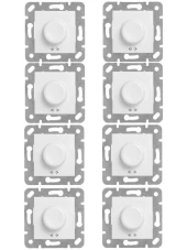 Viko Karre Rotatif Dimmer R 40-600W Beyaz (Çerçeve Dahil) 90967047 (8 Adet) - 1