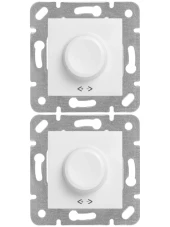 Viko Karre Rotatif Dimmer R 40-600W Beyaz (Çerçeve Dahil) 90967047 (2 Adet) - 1